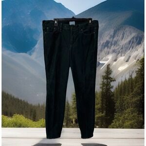 J. Crew Women's Corduroy Pants Size‎ 32 Green High-Rise Toothpick Pockets
